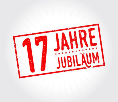 17 jähriges Jubiläum